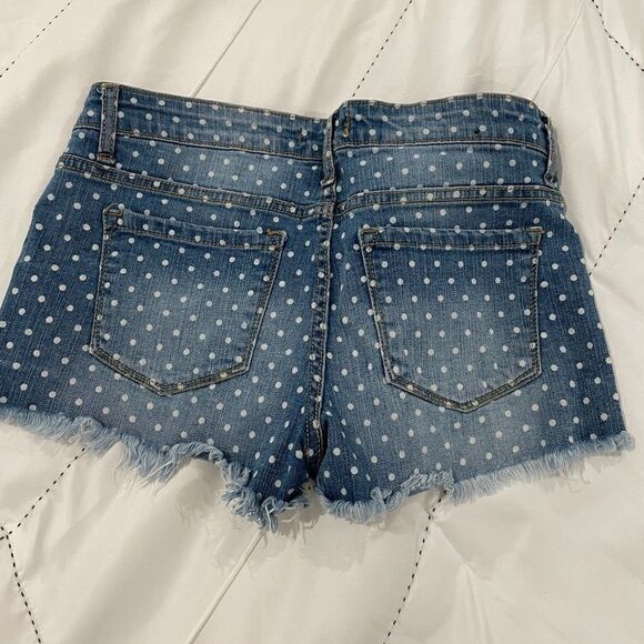 Polka Dot Jean Shorts  - Picture 4 of 5
